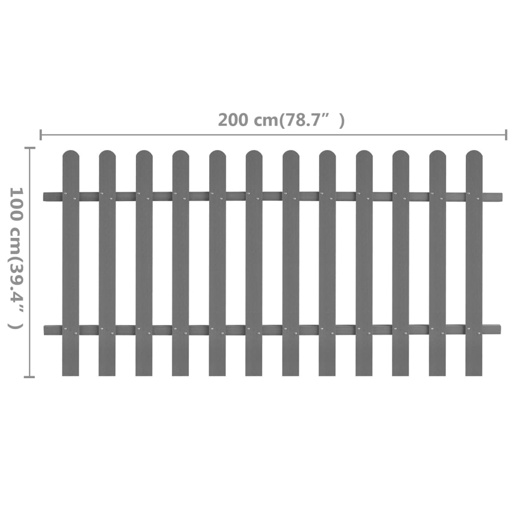 Laťkový plot WPC 200 x 100 cm