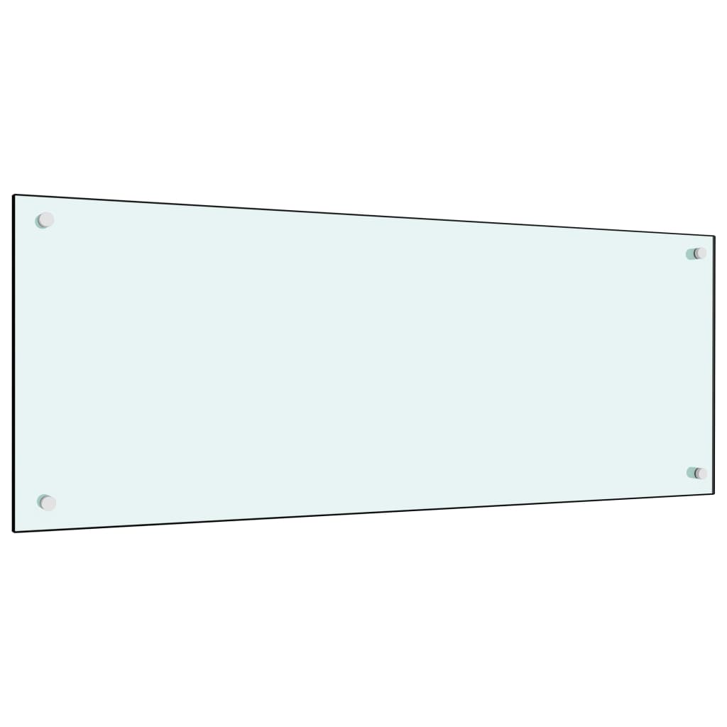 Kuchyňský panel bílý 100 x 40 cm tvrzené sklo