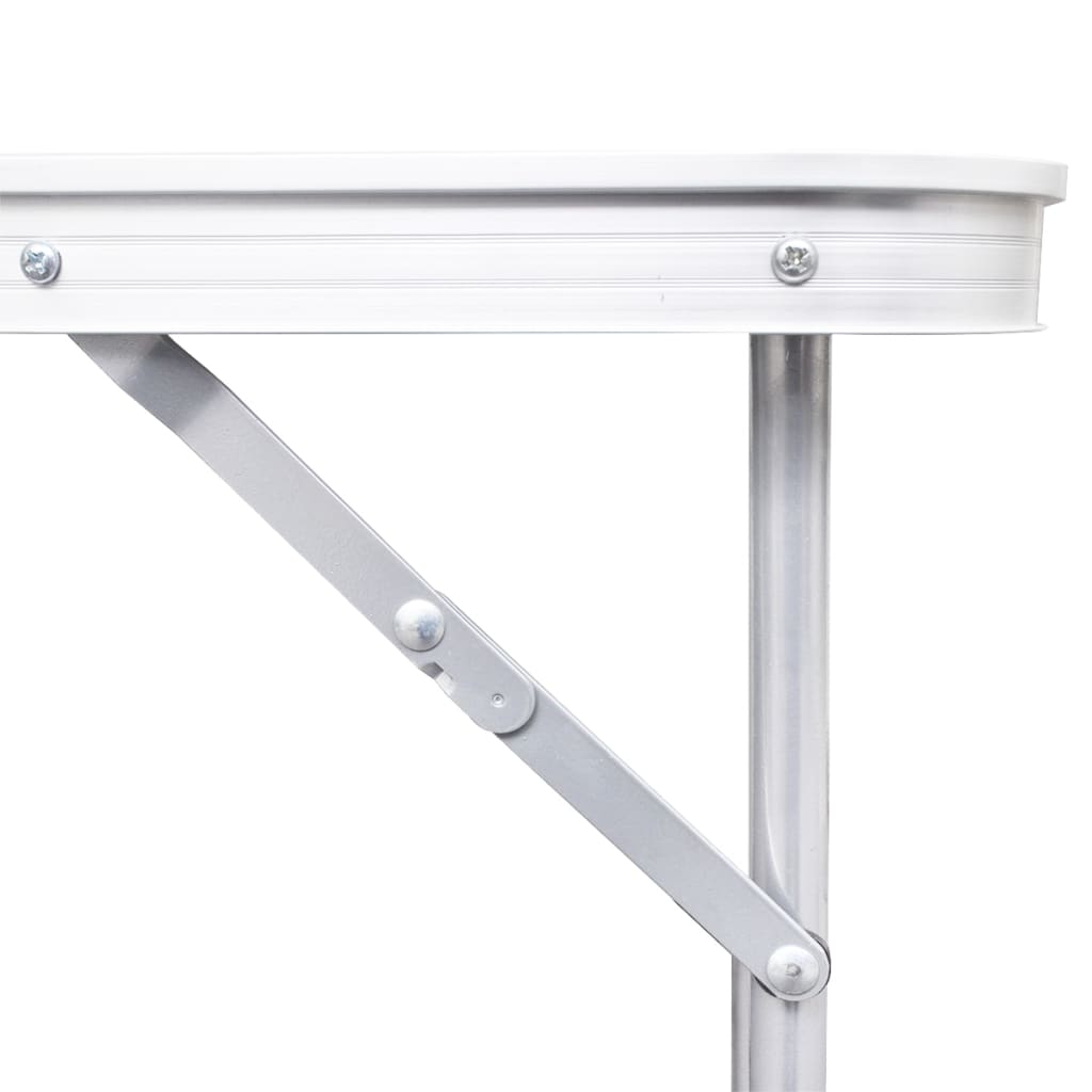 Skládací kempingový stůl s nastavitelnou výškou 240 x 60 c m hliník
