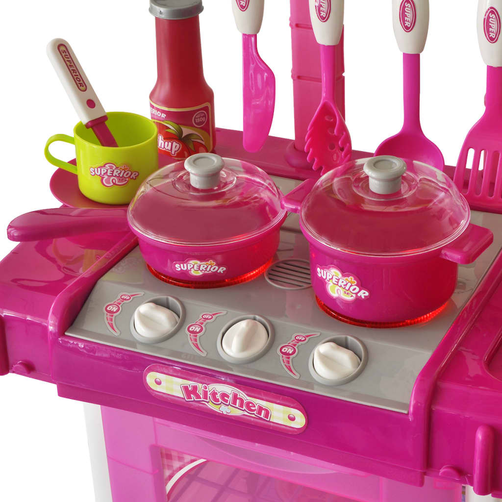 Dětská kuchyňka se světelnými/zvukovými efekty růžová