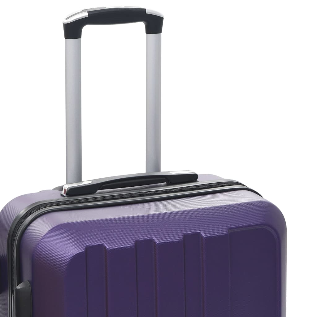 Sada skořepinových kufrů na kolečkách 3 ks fialová ABS