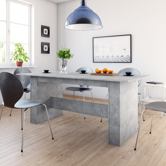 Jídelní stůl betonově šedý 180 x 90 x 76 cm dřevotříska