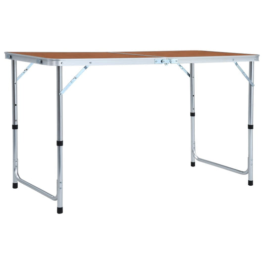Skládací kempingový stůl hliník 120 x 60 cm