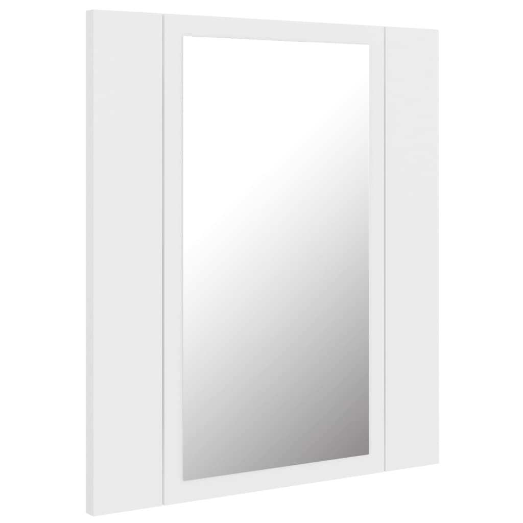 LED koupelnová skříňka se zrcadlem bílá 40 x 12 x 45 cm akryl