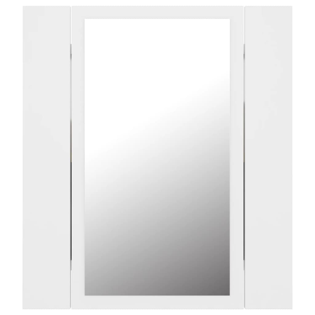 LED koupelnová skříňka se zrcadlem bílá 40 x 12 x 45 cm akryl