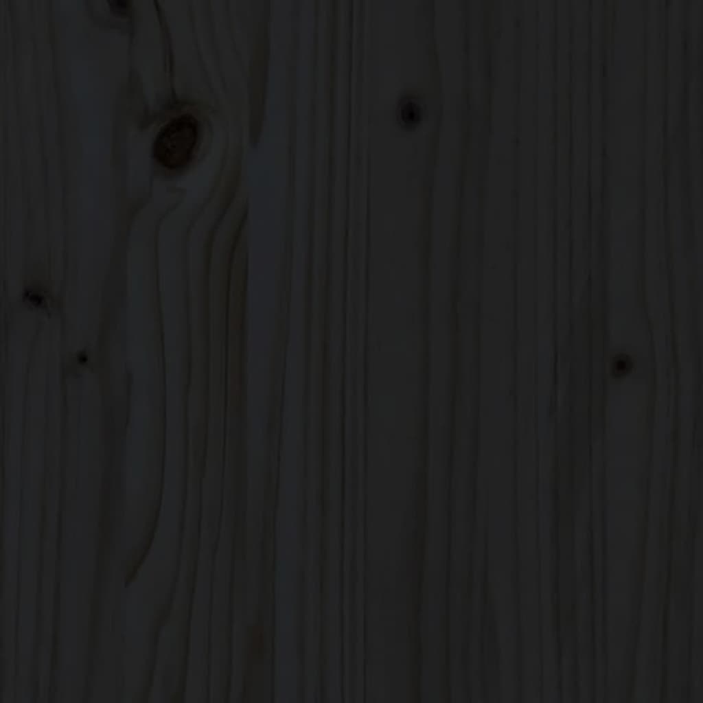 Čelo postele černé 165,5 x 4 x 100 cm masivní borovice