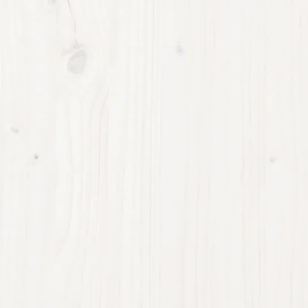 Čelo postele bílé 205,5 x 4 x 100 cm masivní borovice
