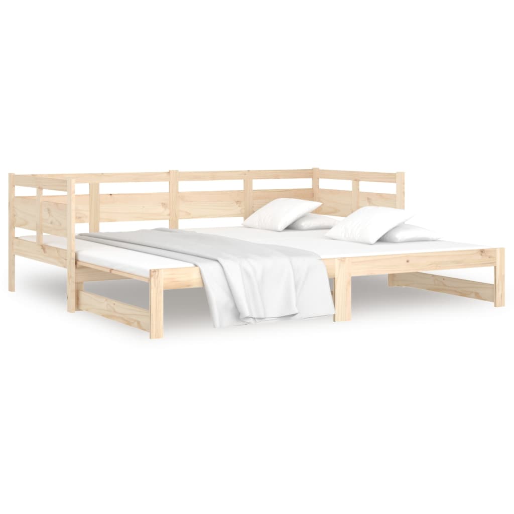 Výsuvná postel masivní borovice 2x (90 x 200) cm