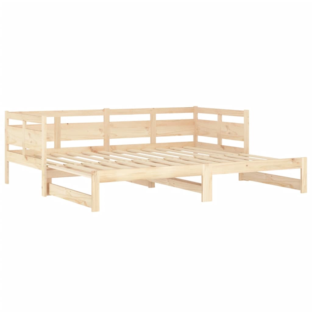 Výsuvná postel masivní borovice 2x (90 x 200) cm