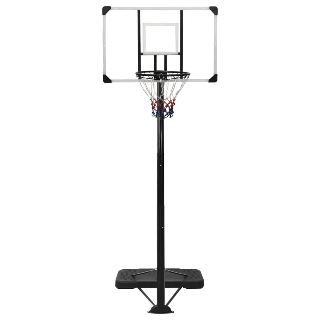 Basketbalový koš s průhlednou deskou 256–361 cm polykarbonát