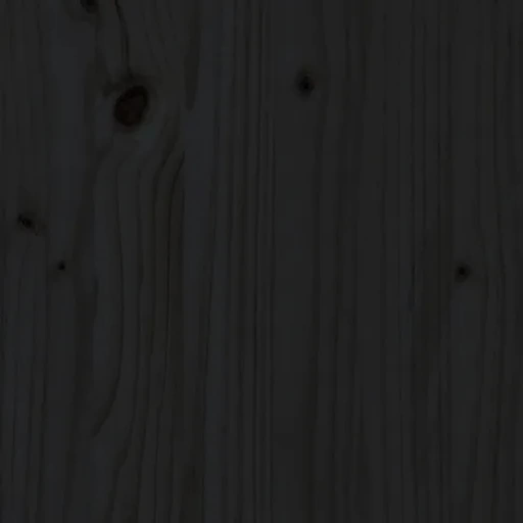 Příborník černý 65,5 x 40 x 75 cm masivní borové dřevo
