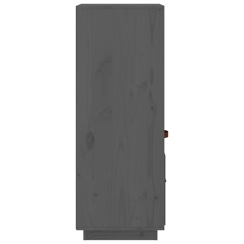 Skříň highboard šedá 34x40x108,5 cm masivní borové dřevo
