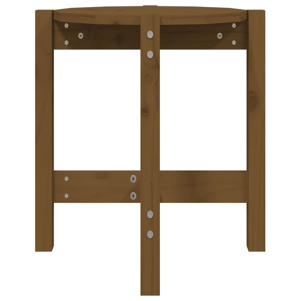 Konferenční stolek medově hnědý Ø 42,5 x 45 cm masivní borovice