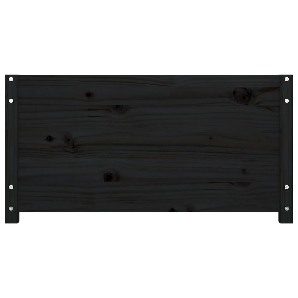 Válenda černá 90 x 190 cm Single masivní borové dřevo