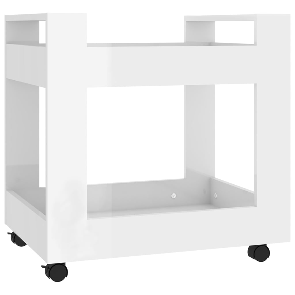 Kancelářský kontejner lesklý bílý 60x45x60 cm kompozitní dřevo