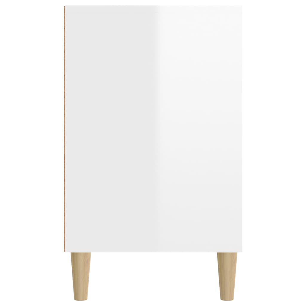 Botník bílý s vysokým leskem 102x36x60 cm kompozitní dřevo
