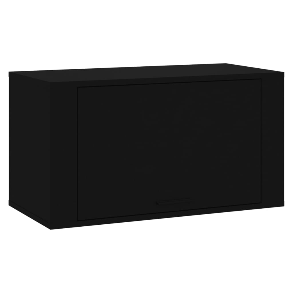 Nástěnný botník černý 70 x 35 x 38 cm kompozitní dřevo