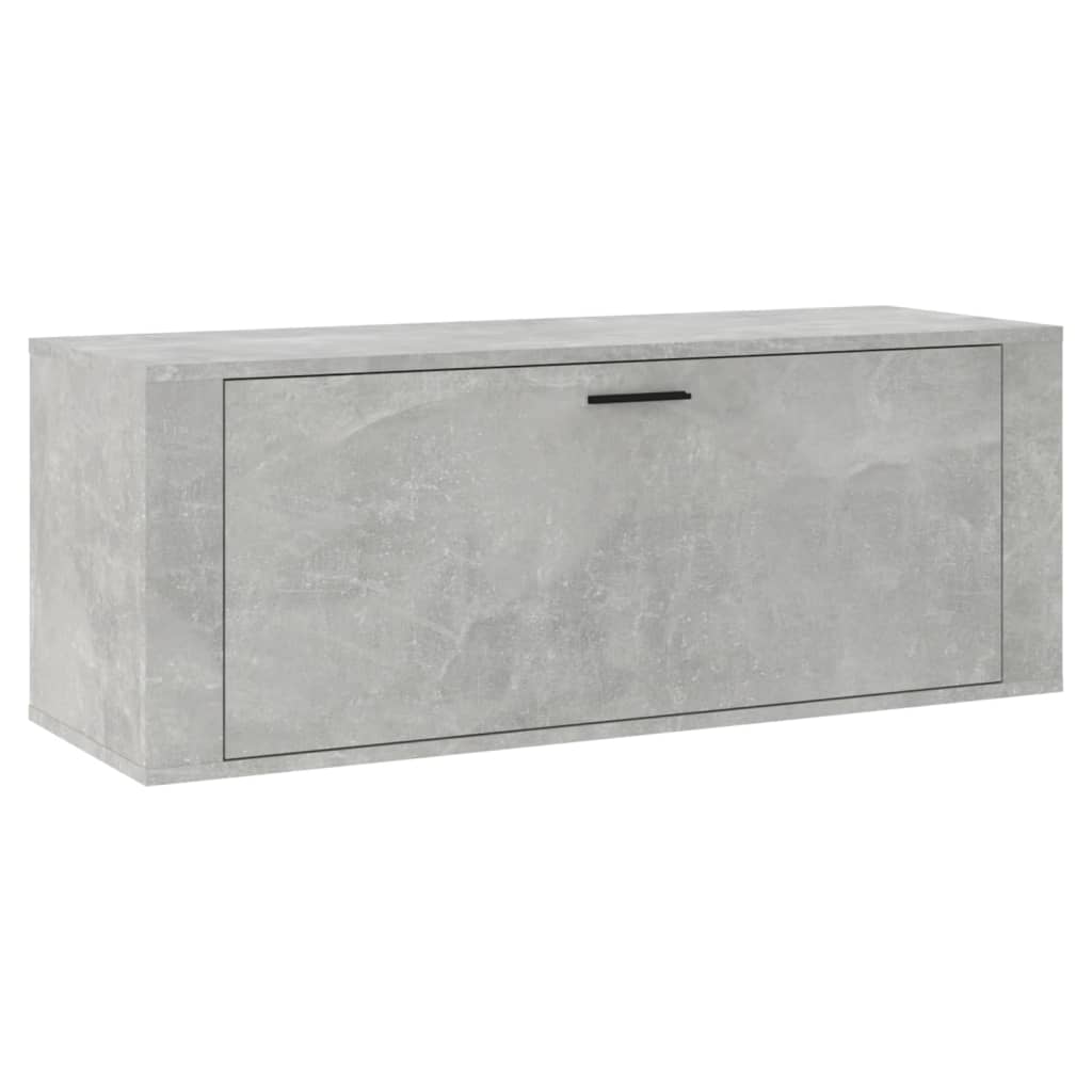 Nástěnný botník betonově šedý 100x35x45 cm kompozitní dřevo
