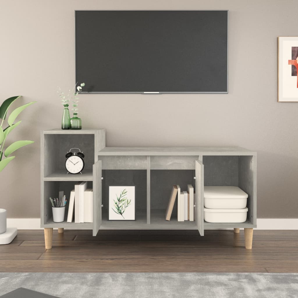 TV skříňka betonově šedá 100x35x55 cm kompozitní dřevo