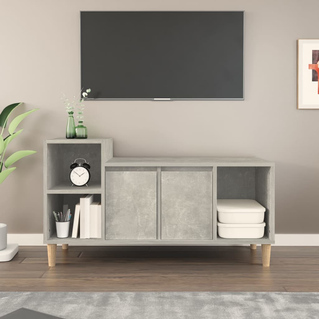 TV skříňka betonově šedá 100x35x55 cm kompozitní dřevo