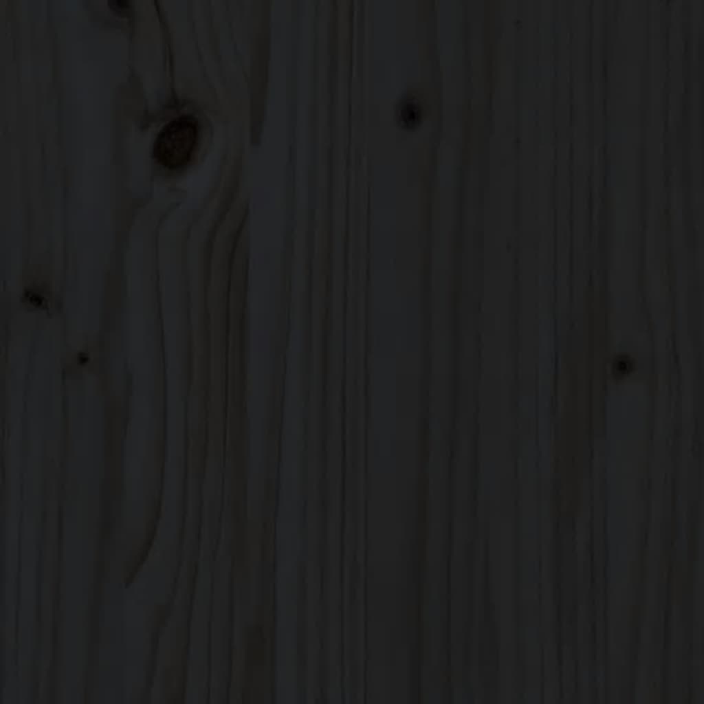 Stojan na dřevo na kolečkách černý 40 x 49 x 110 cm borovice