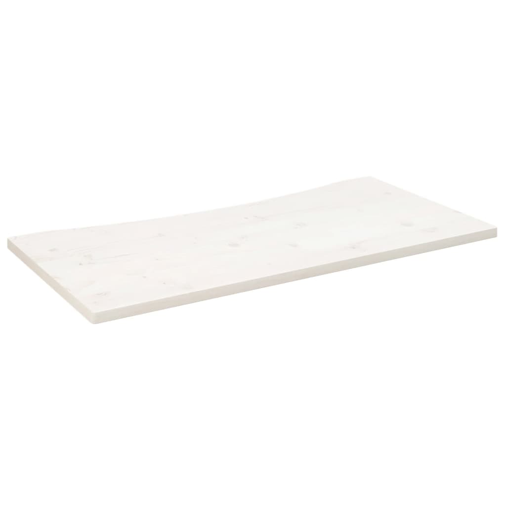 Deska psacího stolu bílá 110 x 60 x 2,5 cm masivní borové dřevo
