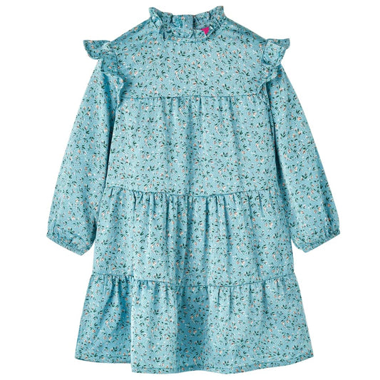 Dětské šaty s dlouhým rukávem modré 140