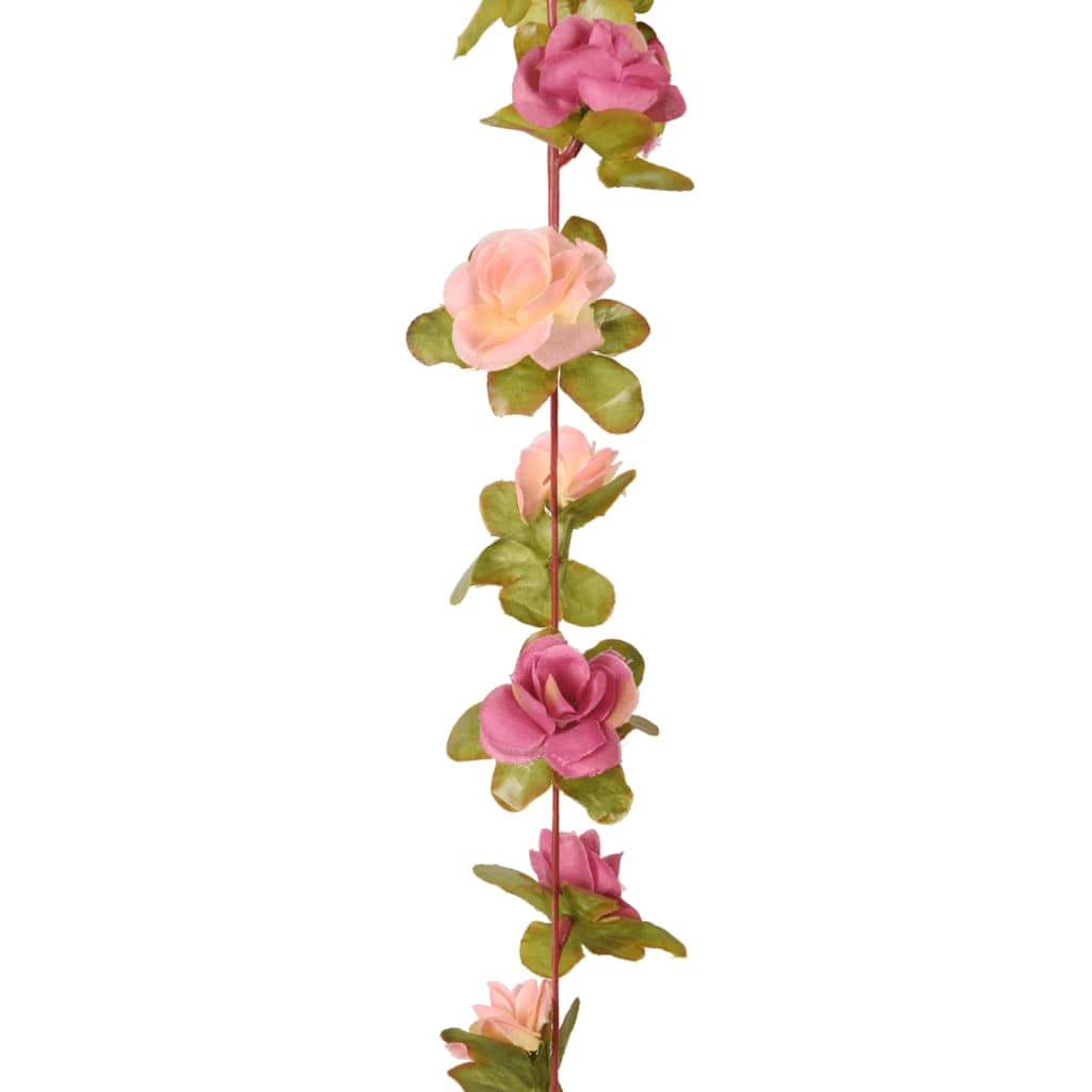 Umělé květinové girlandy 6 ks růžově červené 250 cm