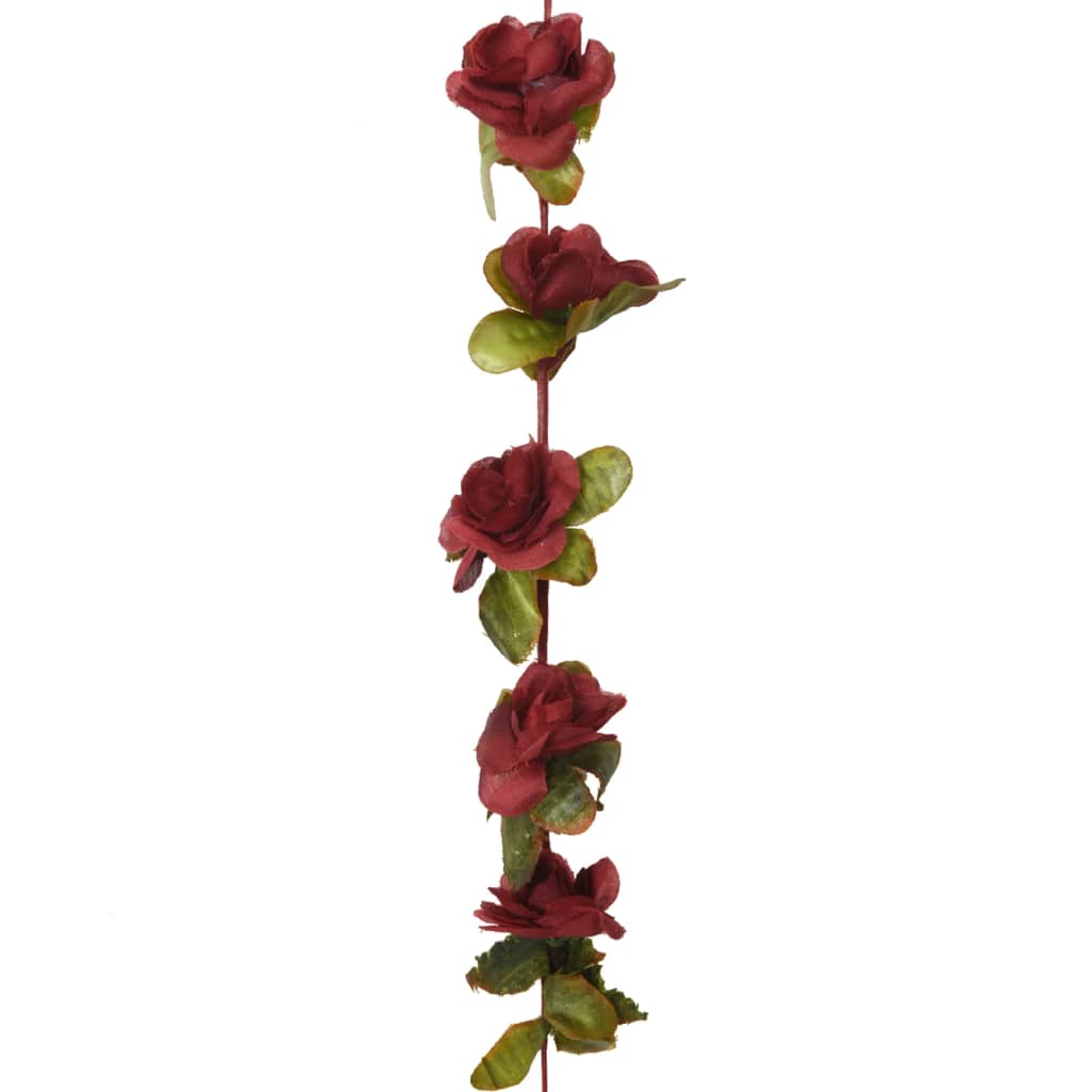 Umělé květinové girlandy 6 ks vínové 250 cm