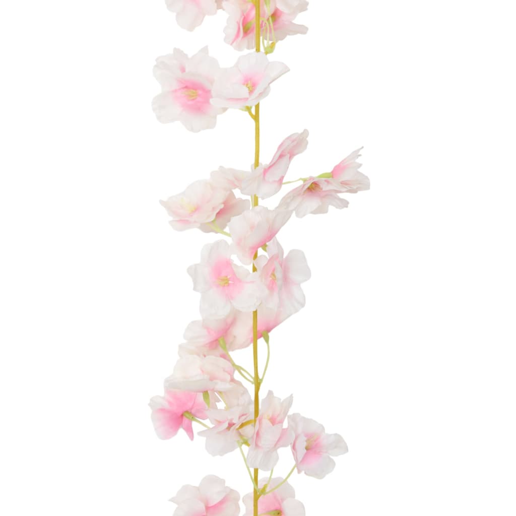 Umělé květinové girlandy 6 ks světle růžové 180 cm