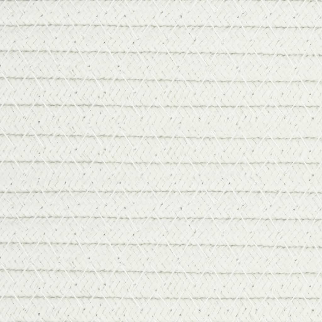 Úložný koš hnědý a bílý Ø 40 x 25 cm bavlna